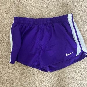 Purple Nike shorts